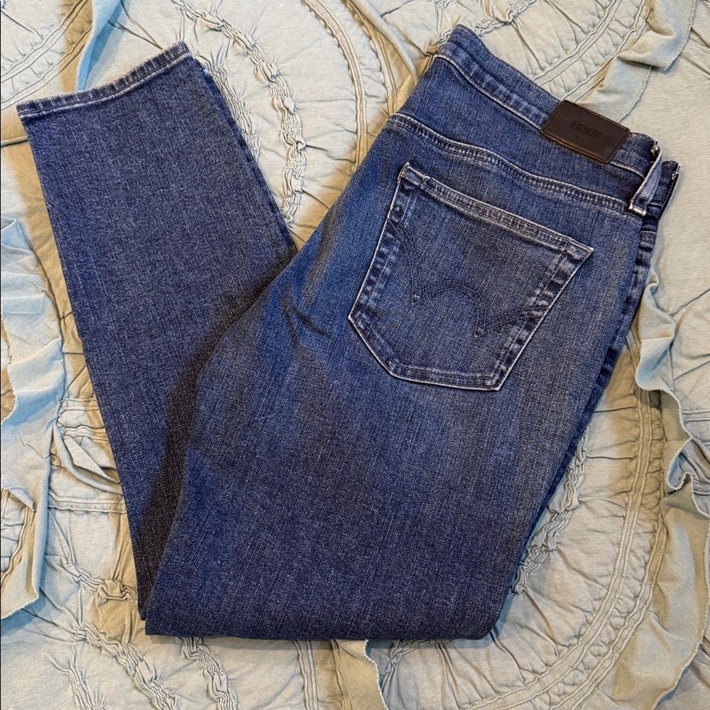 Edwin Pixie Crop Mid Rise Skinny Jeans